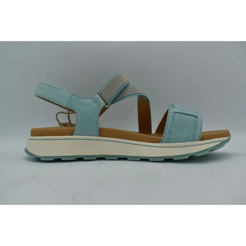 Born Womens Size 11 Mady‎ Turquoise Combo Leather Strappy Open Toe Sandals Shoes